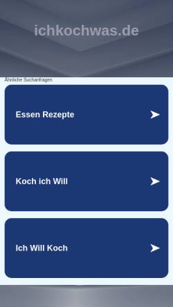 Vorschau der mobilen Webseite ichkochwas.de, Ichkochwas.de - epische Kochrezepte