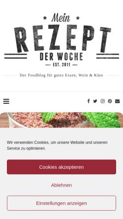 Vorschau der mobilen Webseite www.mein-rezept-der-woche.de, Mein Rezept der Woche