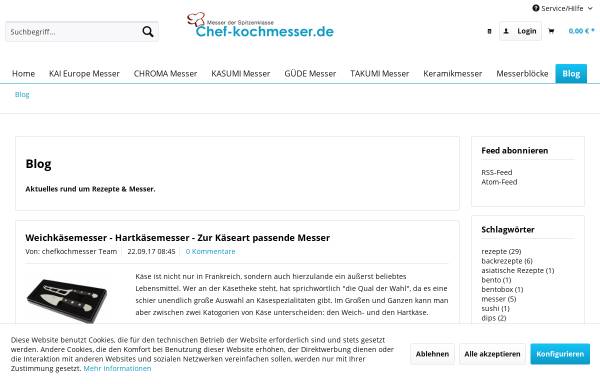 Vorschau von www.chef-kochmesser.de, Kochtipps - Kochrezepte und Rezeptideen