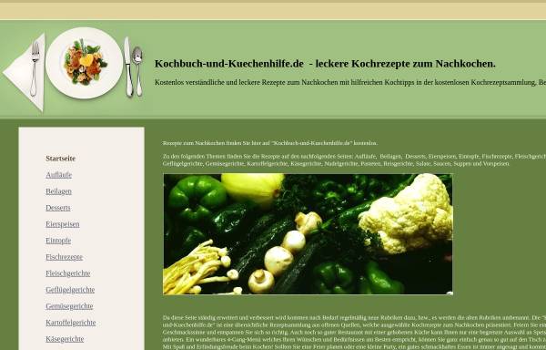 Vorschau von www.kochbuch-und-kuechenhilfe.de, Kochbuch und Küchenhilfe