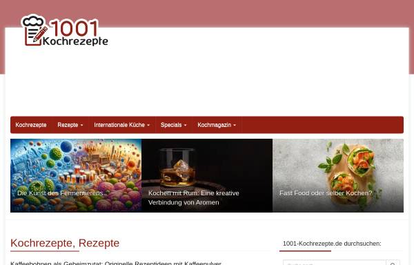 Vorschau von www.1001-kochrezepte.de, 1001 Kochrezepte