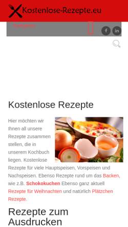 Vorschau der mobilen Webseite www.kostenlose-rezepte.eu, Kostenlose Rezepte