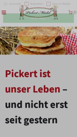 Vorschau der mobilen Webseite pickert-maedel.de, Pickert Mädel