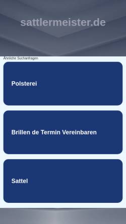 Vorschau der mobilen Webseite www.sattlermeister.de, Meisterschule für Sattler