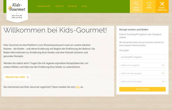 Vorschau von www.kids-gourmet.de, Kids-Gourmet.de