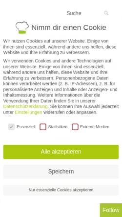 Vorschau der mobilen Webseite elbcuisine.de, Elbcuisine