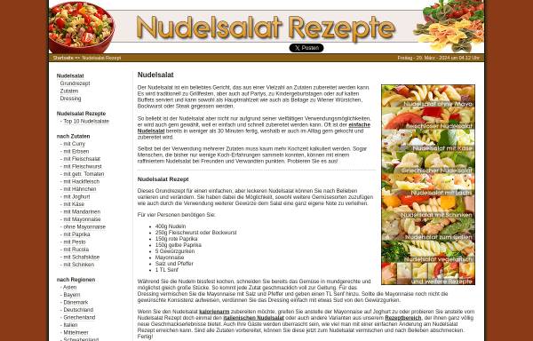 Vorschau von www.nudelsalat.com, Nudelsalat Rezepte