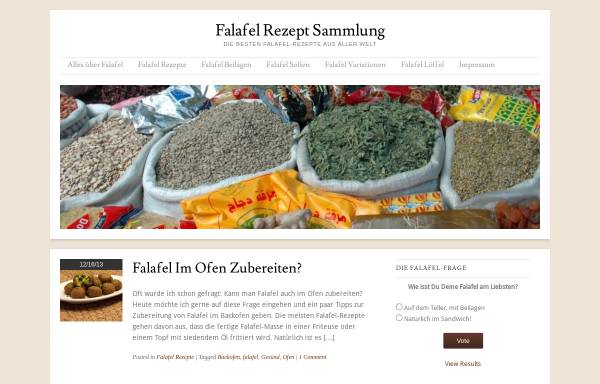 Vorschau von www.falafel-rezept.de, Falafel Rezept Sammlung