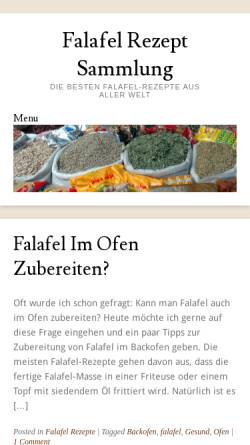 Vorschau der mobilen Webseite www.falafel-rezept.de, Falafel Rezept Sammlung