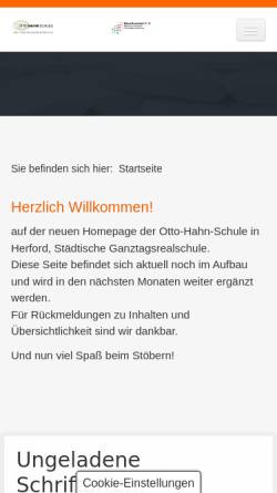Vorschau der mobilen Webseite www.ohsherford.de, Otto-Hahn-Schule [OHS] Herford