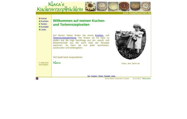 Vorschau von www.rezeptbuechlein.de, Klaras Kuchenrezeptbüchlein