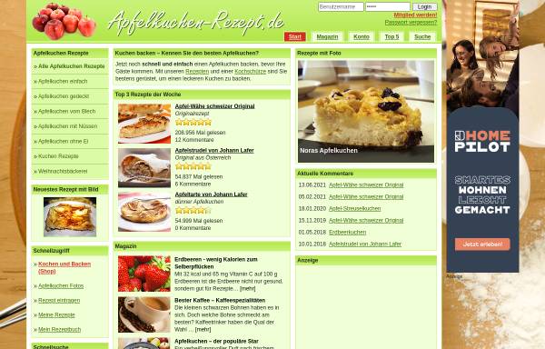 Vorschau von www.apfelkuchen-rezept.de, Apfelkuchen-Rezept.de