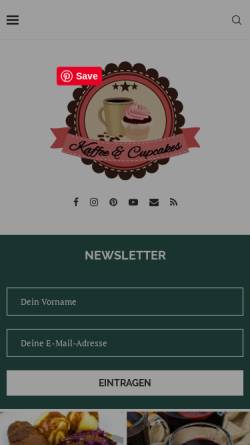 Vorschau der mobilen Webseite kaffeeundcupcakes.de, Kaffee & Cupcakes