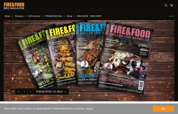 Vorschau von www.fire-food.com, Fire & Food
