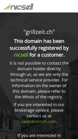 Vorschau der mobilen Webseite www.grillzeit.ch, Grillzeit.ch