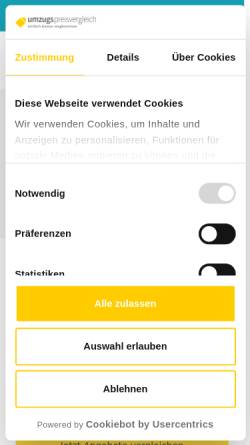 Vorschau der mobilen Webseite www.umzugspreisvergleich.de, Umzug Preisvergleich