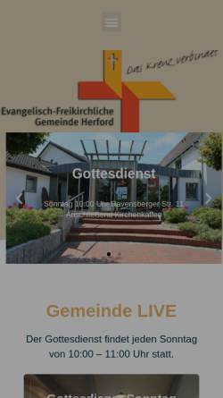 Vorschau der mobilen Webseite www.efg-herford.de, Ev. Freikirchliche Gemeinde Herford