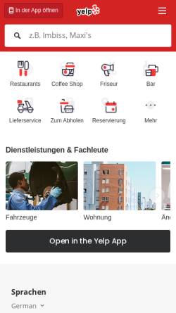 Vorschau der mobilen Webseite www.yelp.de, Yelp
