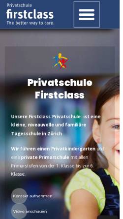 Vorschau der mobilen Webseite privatschule-firstclass.ch, Privatschule Firstclass GmbH