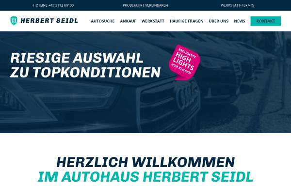 Vorschau von www.herbertseidl.at, Mag. Seidl Autohandels GmbH