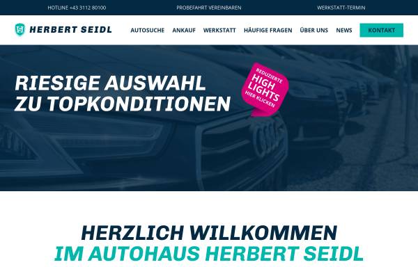 Vorschau von www.herbertseidl.at, Mag. Seidl Autohandels GmbH