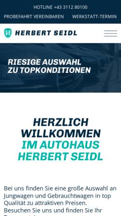 Vorschau der mobilen Webseite www.herbertseidl.at, Mag. Seidl Autohandels GmbH