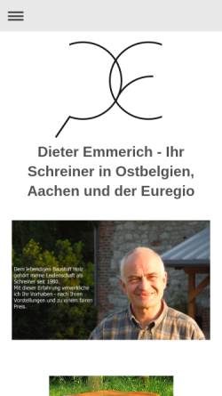 Vorschau der mobilen Webseite www.schreinerei-emmerich.eu, Schreinerei Dieter Emmerich