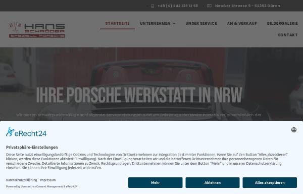 Vorschau von porschroeder.de, Hans Schröder Sportwagenservice