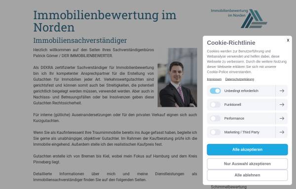 Vorschau von www.immobilienbewertung-im-norden.de, Patrick Görner, Immobilienbewertung im Norden, Gutachter für Immobilien