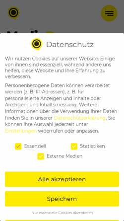 Vorschau der mobilen Webseite mediabees.de, MediaBees