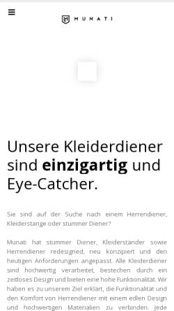 Vorschau der mobilen Webseite kleiderdiener.de, Munati Kleiderdiener, Guido Schrott