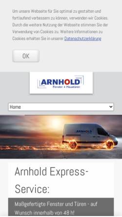 Vorschau der mobilen Webseite www.arnhold-fenster.de, Heinz Arnhold GmbH