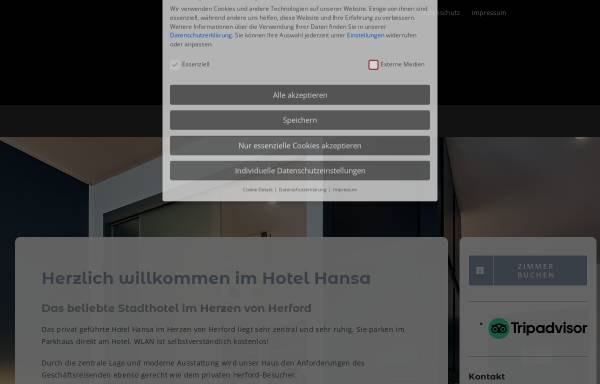 Vorschau von www.hotel-hansa-herford.de, Hotel Hansa