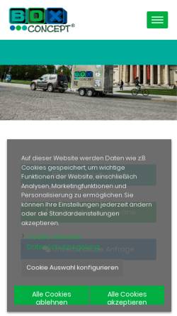 Vorschau der mobilen Webseite www.boxconcept.de, BoxConcept GmbH