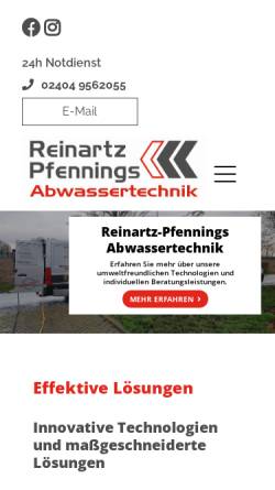 Vorschau der mobilen Webseite www.reinartz-pfennings.com, Reinartz-Pfennings GbR