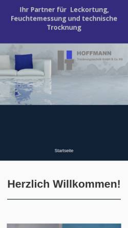 Vorschau der mobilen Webseite www.hoffmann-trocknung.de, Hoffmann Trocknungstechnik GmbH & Co. KG