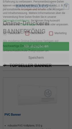 Vorschau der mobilen Webseite www.bannerkoenig.de, BANNERKÖNIG GmbH