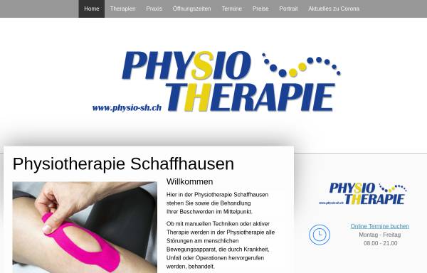 Vorschau von www.physio-sh.ch, Physiotherapie Schaffhausen GmbH