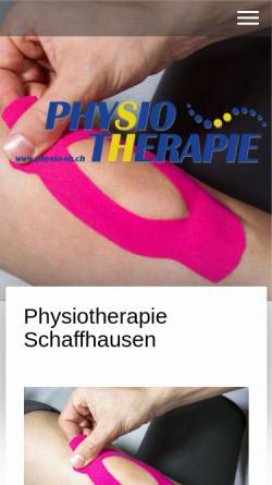 Vorschau der mobilen Webseite www.physio-sh.ch, Physiotherapie Schaffhausen GmbH