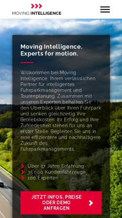 Vorschau der mobilen Webseite movingintelligence.de, Moving Intelligence GmbH