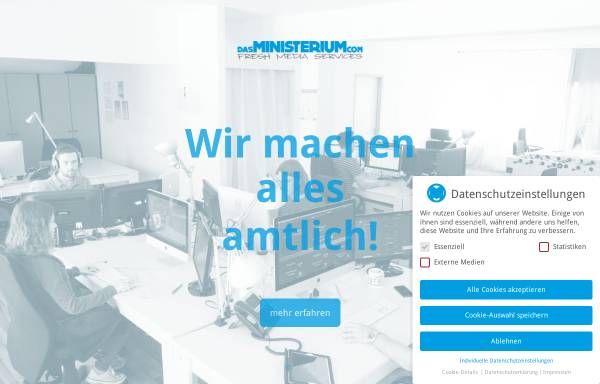 Vorschau von dasministerium.com, dasMinisterium.com Werbeagentur GmbH