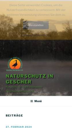 Vorschau der mobilen Webseite naturschutz-gescher-hochmoor.de, Naturschutz- und Förderverein Gescher/Hochmoor e. V.
