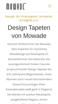 Vorschau der mobilen Webseite www.mowade.de, Mowade
