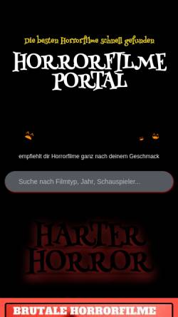 Vorschau der mobilen Webseite horrorfilme-portal.de, Das Horrorfilme Portal