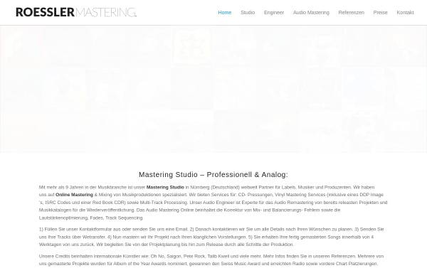 Vorschau von roessler-mastering.com, Roessler Mastering