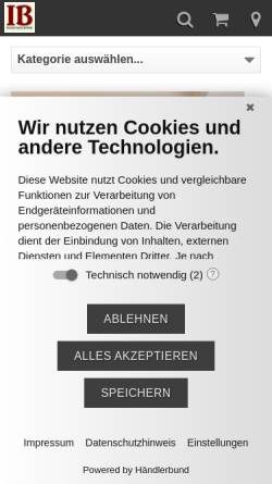 Vorschau der mobilen Webseite www.cocktailcontor.de, CocktailContor