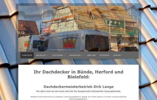 Vorschau von www.dachdeckermeister-lange.de, Dachdeckermeisterbetrieb Dirk Lange