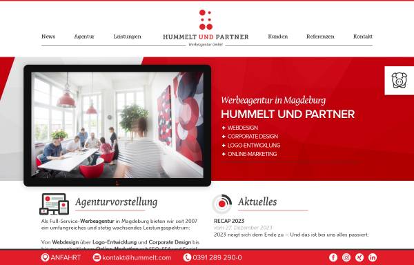 Vorschau von www.hummelt-werbeagentur.de, hummelt und partner | Werbeagentur GmbH