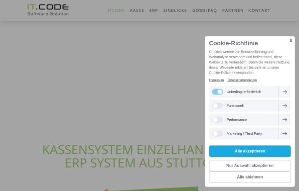 Vorschau von www.itcode-software.de, IT.CODE GmbH Software Solution