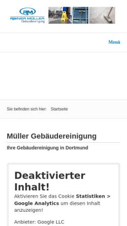 Vorschau der mobilen Webseite www.mueller-gebaeudereinigung.de, Rainer Müller Gebäudereinigung